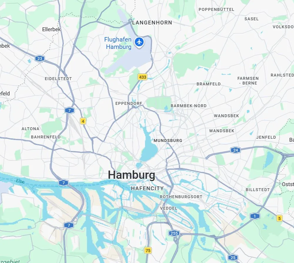 Karte Hamburg Lokstedt — Standort Atelier Studio Visus