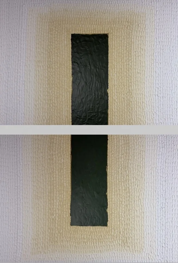 Fenster — Originalgemälde, Acryl und Struktur auf Leinwand, 140 × 200 cm, 2026, Studio Visus Hamburg