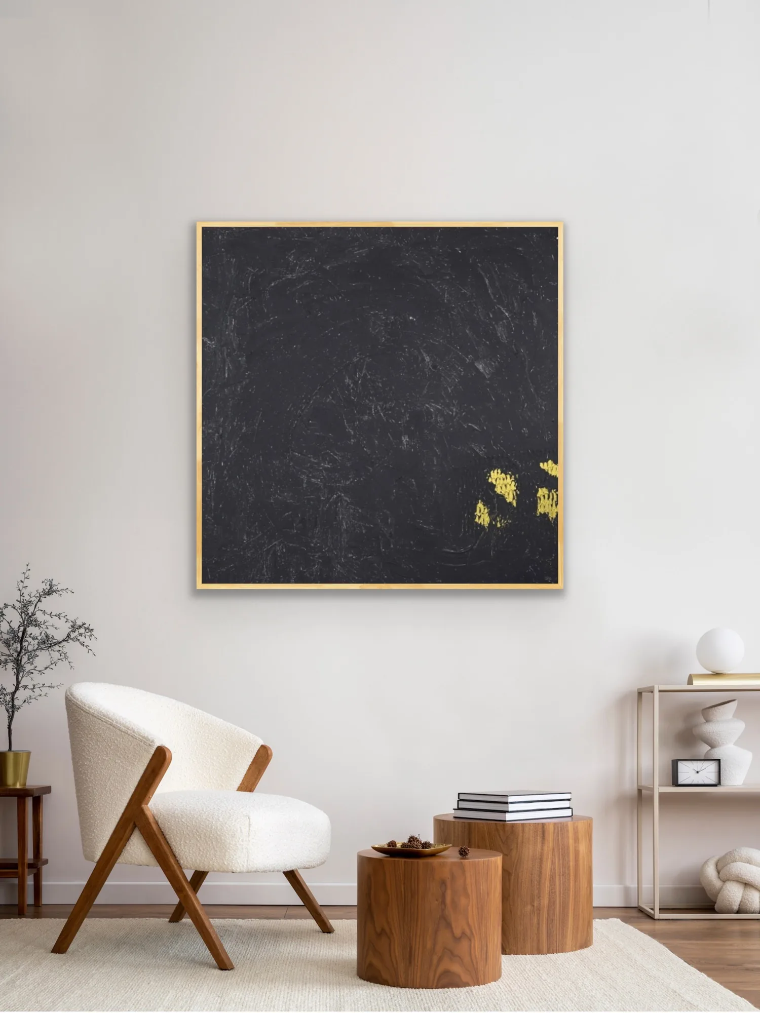 Originalgemälde Schwarz — Acryl und Struktur auf Leinwand, handgemalt von Studio Visus Hamburg